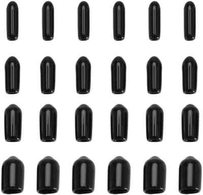 Dailygoods - Ronde Eindkappen - PVC Beschermers - 200 Stuks - Zwart - Bescherming voor Draad en Buis - Geschikt voor Meubels en Vloeren