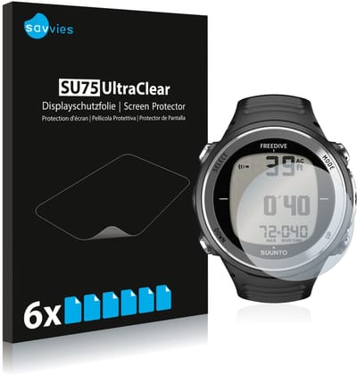 Savvies - Screenprotector voor Suunto D4F - Folie Beschermfolie transparant 6 Stuks