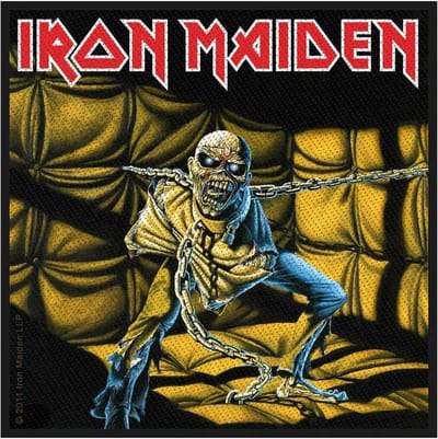 Iron Maiden Piece Of Mind Logo Standard Woven Patch Embleem Multicolor
