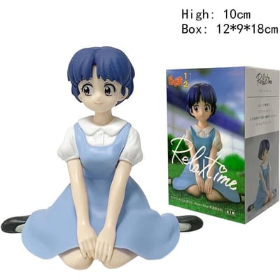 Anime Ranma1/2 Relax Tijd Tendou Akane Vrouwelijke Ranma 10cm Schattig Meisje Zittend Pvc Model Beeldjes Grappig Bureau Ornament Merchandise