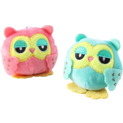 8CM Jouets Peluches Chouette Mignonne Pendentifs Animal en Peluche Porte-clés Peluche Porte-clés Poupées Cadeaux pink