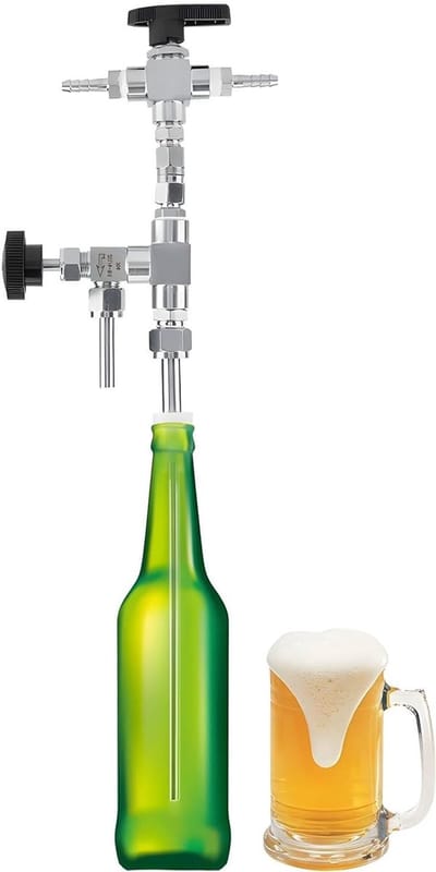 Professionele Flessenvuller van Roestvrijstaal voor Thuisbrouwerij - Back Pressure voor CO2 Bierbrouwen en Verpakken