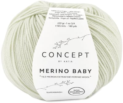 Katia Concept Merino Baby - 155 bleekgroen - Wol Garen