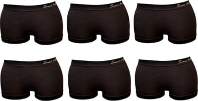 Sweet Angel lage zwarte naadloze dames boxershorts maat M/L 6-pack