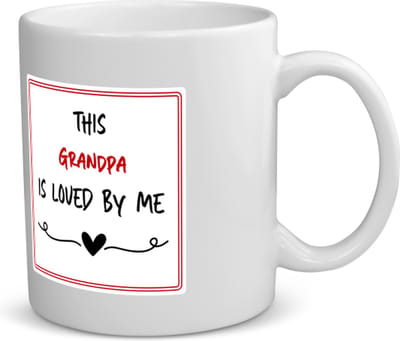 Akyol - this grandpa is loved by me koffiemok - theemok - Opa - iemand die houdt van zijn opa - verjaardag - cadeautje voor opa - opa artikelen - kado - geschenk - 350 ML inhoud
