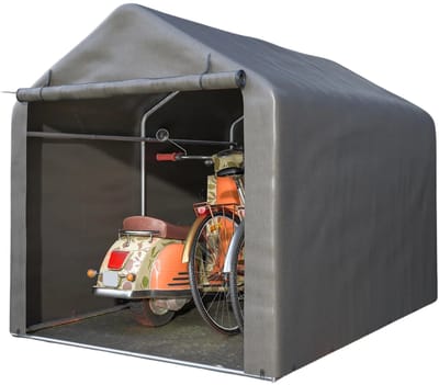 Joorly Fietstent - Garage tent - Overdekte fietsenstalling - Waterbestendig - 244×241×217cm - Grijs