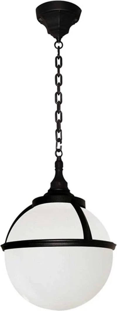 Landelijke Hanglamp - Steady Lighting - Kunststof - Landelijk - E27 - L: 27cm - Voor Buiten - Woonkamer - Eetkamer - Zwart