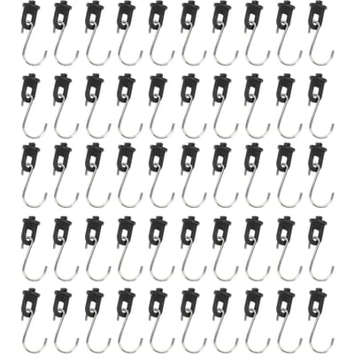 50 stuks RVS S-haken Stabiele Plastic Kasbevestigings Twist Clips voor Hangende Potplanten