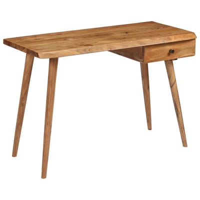 vidaXL - Schrijftafel - 110x50x76 - cm - massief - acaciahout