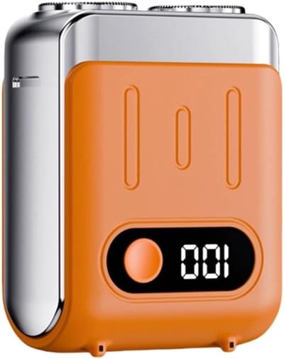 Elektrische Scheerapparaat - Reis Trimmer - Glad Scheren - Digitaal Display - 13 x 11 x 5 cm - Oranje