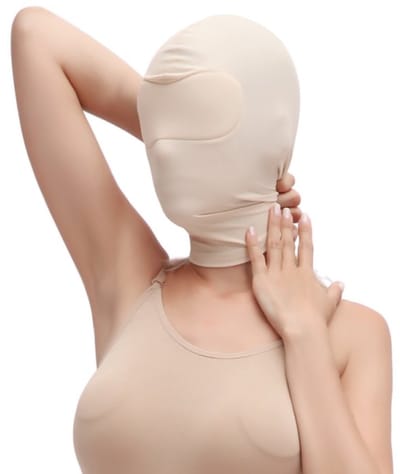 Hoofdmasker Lycra Roomwit Geheel Gesloten maat M - vrouw - man - unissex
