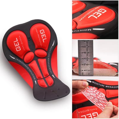Heren Zomer Fietsbroek Sneldrogend Ademend Gel Kussentje Fietsen Fietsbroek Tight rood