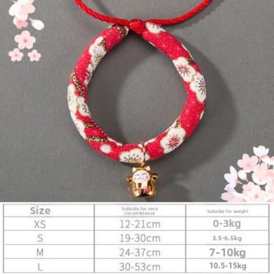Japanse Stijl Schattige Kat Meerkleurige Meerdere Stijlen Halsband Kattenbel Kattenhalsband Zelfaanpassend Huisdierbenodigdheden XS