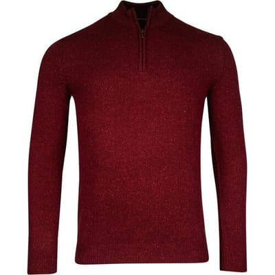 Baileys Trui Half Zip Faux-Uni Deep Red / male