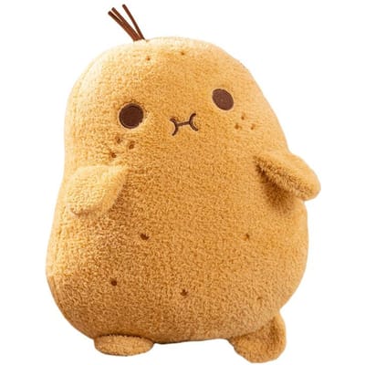 Kawaii Gele Aardappelvormig Pluche Kussen Zacht Speelgoed Voor Vriendin Decoratieve Aardappelen Versiering Voor Slaapkamer Cadeau Idee 15cm
