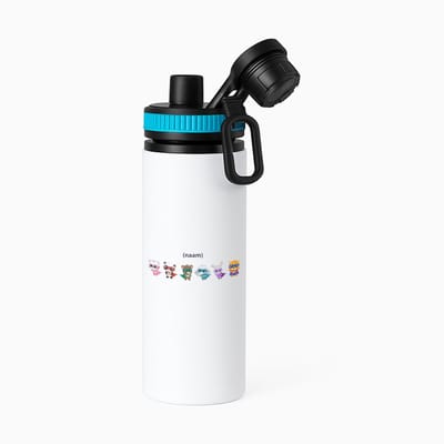 Hacebo® - Dieren superhelden met eigen naam waterfles met draaidop blauw - Superhelden - kinderen - leuke cadeau voor iemand die van houdt van superhelden - verjaardagscadeau - kado - gift - water fles - 850ML