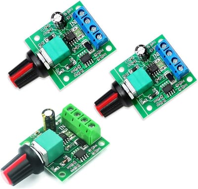 3x PWM DC Motor Snelheidsregelaar 1.8V - 12V tot 2A - Toerental Dimmer met Potentiometer