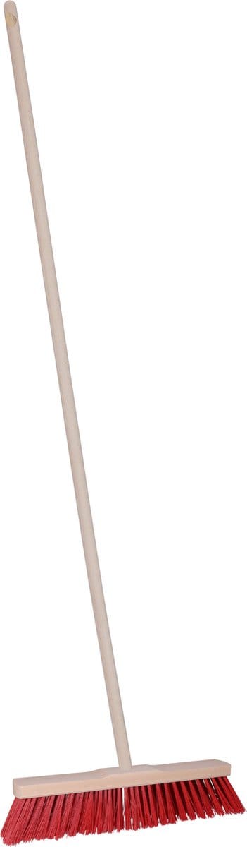 Brumag Straatbezem Dirtmaster voor buiten terras tegels en klinkers - Harde bezemkop 40 cm breed - Houten steel van 139 cm