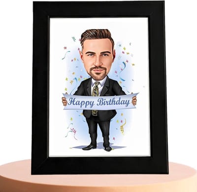 Verjaardag Karikatuur - Karikatuur met Jouw Foto - Cadeau - Verjaardag - Kerst - Kado - Valentijn - Gepersonaliseerd Cadeau