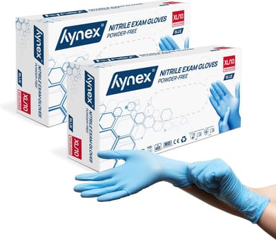 Hynex Nitril handschoenen maat XL - set van 2 - Blauw - 100/doos - 3,5gram - Poedervrij - Wegwerp Handschoenen