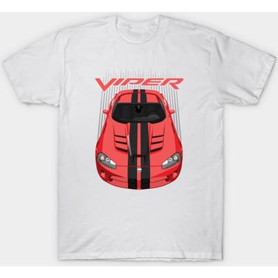 T-shirt Dames Viper Srt10 Rood En Zwart Harajuku Print Kawaii T-shirt Zomer Korte Mouw Dames T-shirt Top Tee 3XL