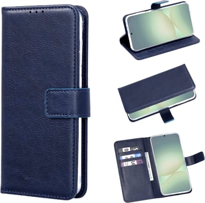 Casemania Hoesje Geschikt voor Samsung Galaxy A27 - Blauw - Portemonnee Book Case
