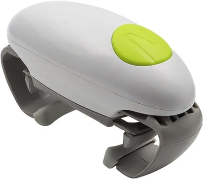 SnelShoppen - Elektrische Blikopener met Antislip, Handenvrij en Draagbaar, Ideaal voor Mensen met Artritis, Keuken Gadget voor Jars en Flessen