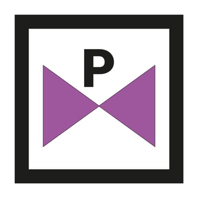 Gevaarlijke producten afsluiter sticker 100 x 100 mm