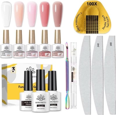 Born Pretty - Biab - Builder in a bottle - Builder gel - Biab nagellak - Biab set - Biab nagel builder - Biab starter pakket - Biab gel - Biab nagellak startersset - Biab startersset