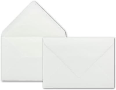 Gekleurde Enveloppen - Luxe Brieven - Uitnodigingen Versturen - Gevoerde Binnenkant - B6 125 x 176 mm - Wit