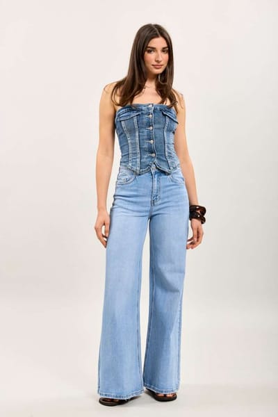Toxik3 - Monica wide leg jeans light