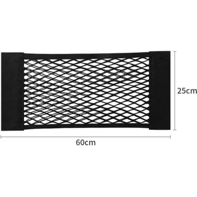 Auto Opbergnet Rekbaar Mesh Zaknet Magische Elastische Sticker Universeel Achter Mesh Kofferbak Stoel Tas Zak Kooi Auto Organizer 60 x 25cm