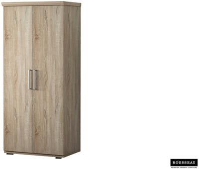 Kledingkast Mike Sonoma – 2 Draaideuren – 2 Interne Lades – 80 x 52 x 183 cm - Rousseau