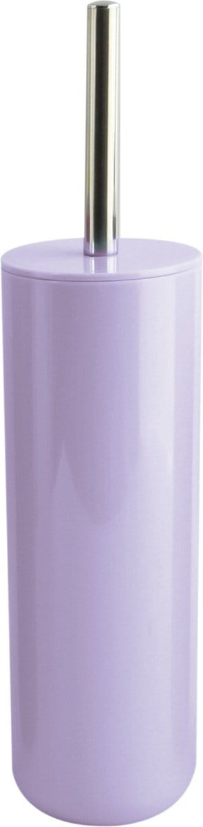 MSV Porto Toilet/wc-borstel in houder - kunststof - lila paars - 38 cm