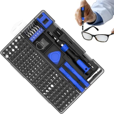 Precisie Schroevendraaierset - Reparatieset - Elektronica Repareren - 160 Delig - Complete Set - Grijs