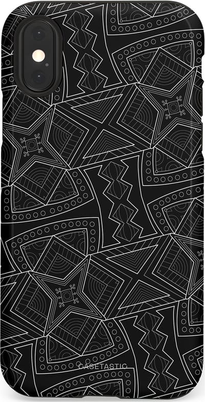 Casetastic Hoesje Geschikt voor Apple iPhone X/Xs - Stijlvolle Beschermende Duo-layer Case - Afrikaanse kunst