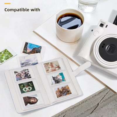 Mini Fotoalbum FotoBoek Album 108 Vakjes 18 Pagina's voor Fujifilm Instax Mini 11  9  8  7s  70  25  50s  90 Kleur Blue