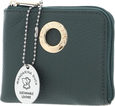 MANDARINA DUCK Leren Portemonnee Mellow Leather Wallet Dark Forest Donkergroen