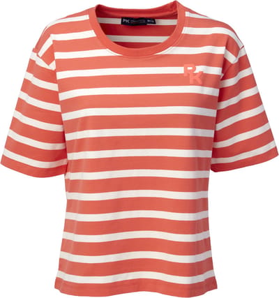 PK International - T- shirt - Oranje - Papaya - Ademend - Loose Fit - Streepjes - Dalmore - Cotton - 158