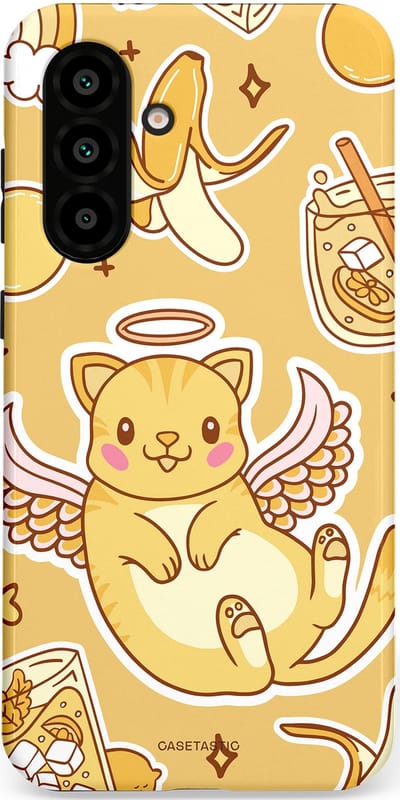 Casetastic Hoesje Geschikt voor Samsung A56 / A36 - Stijlvolle Beschermende Duo-layer Case - Poezenvleugels