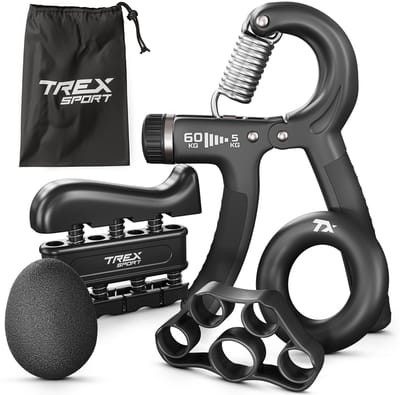 Trex Sport TX-005HSA - Handknijpers - Set van 5 - Verstelbare weerstand - 5-60 kg