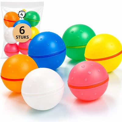 Twenty4seven® Herbruikbare Waterballonnen 6 Stuks - Magnetisch & van Siliconen - Zelfsluitend & Hervulbaar - Waterspeelgoed voor Kinderen - Zwembad & Tuin