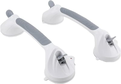 Badkamer Handgreep - Douche Steun - Veilige Instap - Veiligheidsindicator - 39cm Lengte - Grijs