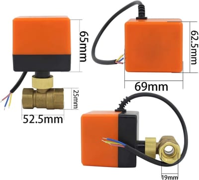 Elektrische Kogelkraan Actuator 2 Weg AC220V AC24V DC12V 1/2 3/4 1 1-1/4 1-1/2 2 Inch