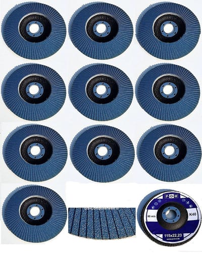 10 Stuks Lamellenschijven 115 mm Korrel 40 voor Metaal en Hout