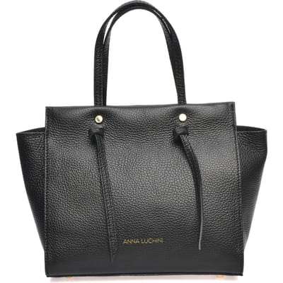 Anna Luchini Zwart Rundleer Tas