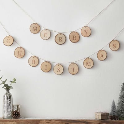 Ginger Ray - Let It Snow - Houten Merry Christmas Slinger (3,5 meter)