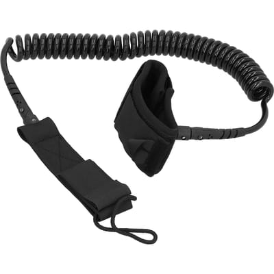 Laisse de Surf Planche de Stand Up Paddle Corde Cheville Jambe Protection Sécurité pour Rame en Eau Plate Noir black