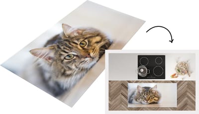 Keukenloper - Loper keuken - Kat - Vacht - Ogen - 120x60 cm - Keukenloper vinyl