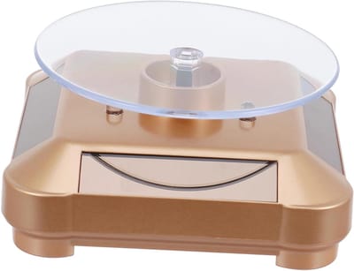 Draaiplateau Display - Presentatie Stand - Producten Tonen - Zonne-energie Aangedreven - 9.8x4cm - Goud